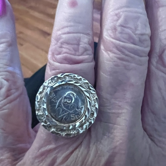 Silver Coin Ring 925 - Picture 7 of 8